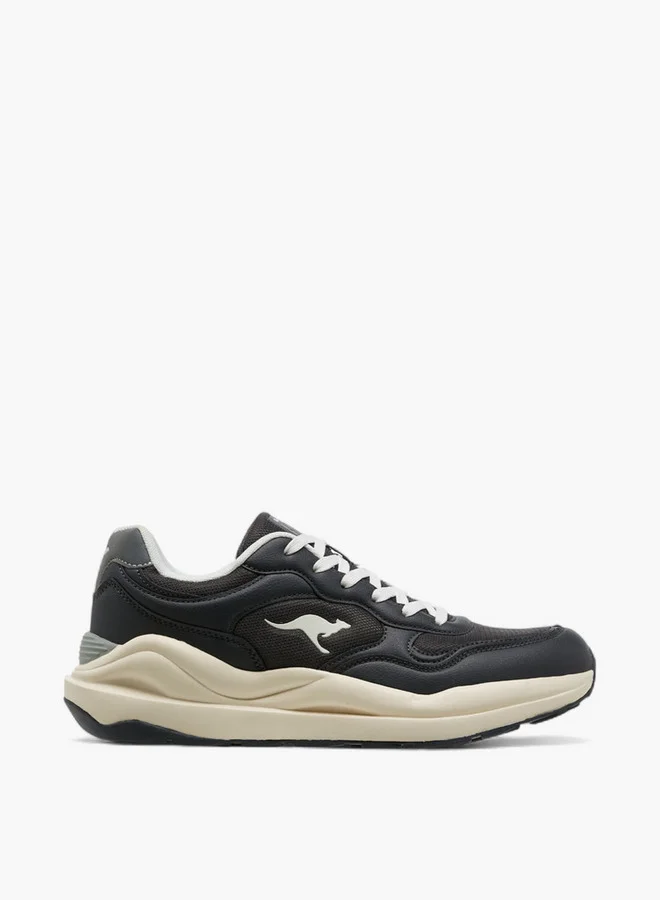 كانغاروس Men's Panelled Sports Shoes with Lace-Up Closure