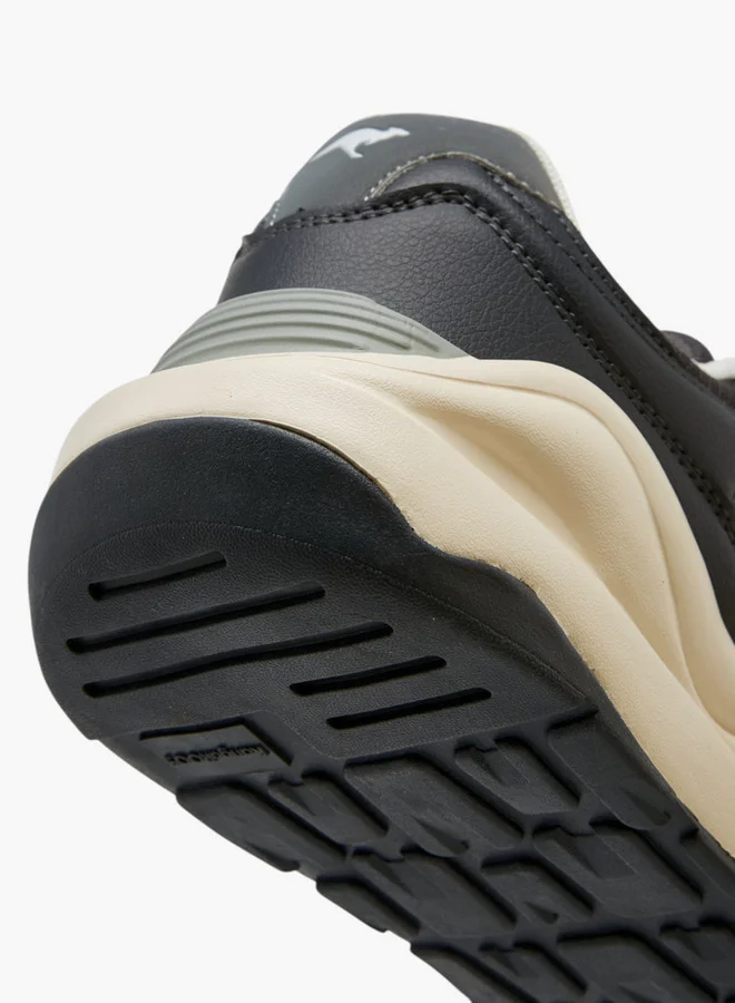 كانغاروس Men's Panelled Sports Shoes with Lace-Up Closure