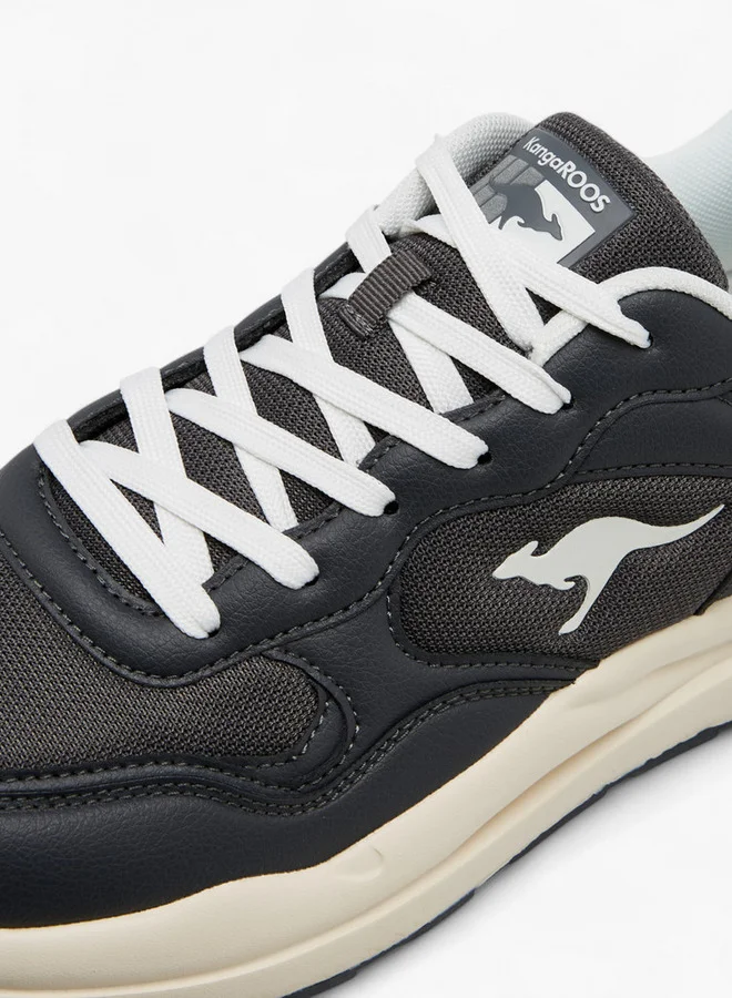 كانغاروس Men's Panelled Sports Shoes with Lace-Up Closure