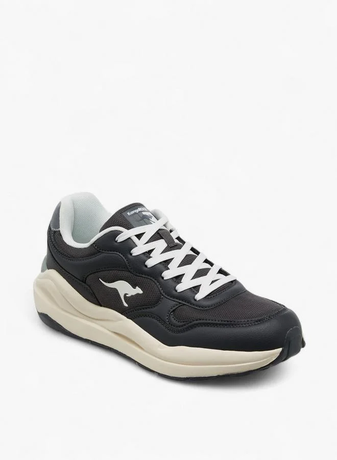 Kangaroos Men'S Panelled Sports Shoes With Lace-Up Closure