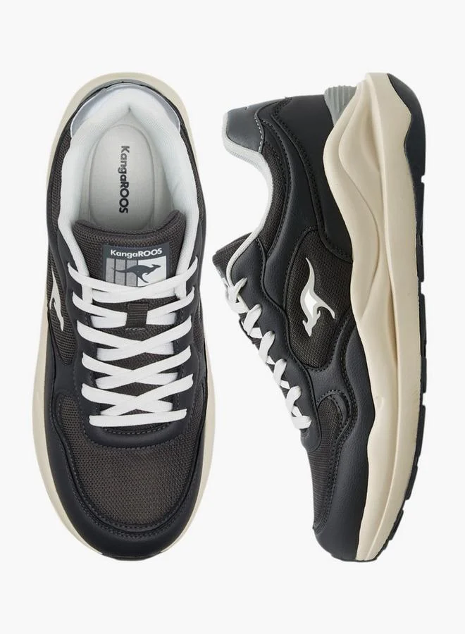 Kangaroos Men'S Panelled Sports Shoes With Lace-Up Closure