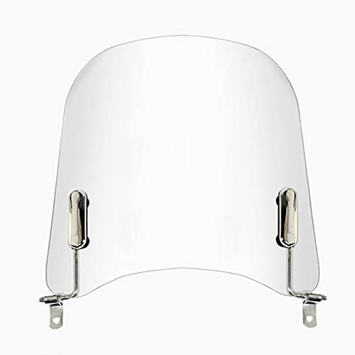 Minho Universal Motorcycle Windshields 16.5"x17.2" Windscreen Wind Splitter Wind Deflector Fit for Chinese Scooter Mopeds Jonway Taotao JMstars Tank - Image 1