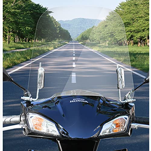 Minho Universal Motorcycle Windshields 16.5"x17.2" Windscreen Wind Splitter Wind Deflector Fit for Chinese Scooter Mopeds Jonway Taotao JMstars Tank - Image 3