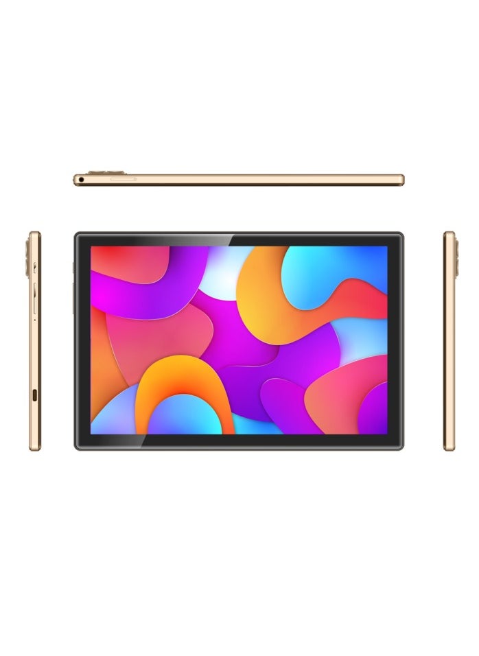 Oteeto - Oteeto Tab 12 Pro 5G Android Tablet With 10.1 Inch Display 8GB RAM 512 GB ROM 6000 mAh Battery and Wireless Keyboard (Gold) - Image 1