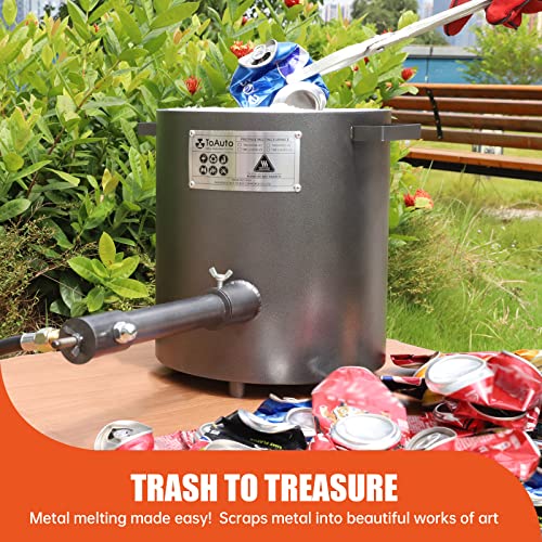 TOAUTO 6KG Upgraded Propane Melting Furnace TMF6000B-V3 Gas Kiln Kit 1300°C /2372°F for Scrap Metal Recycle Gold Silver Copper Aluminum Melting Refining Smelting - Image 2