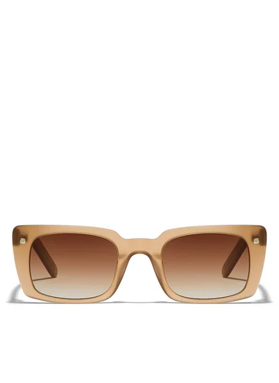 30Sundays THAT'S WOW Women Brown Sunglasses - Frame Material: Acetate - Lens Color: Brown- Frame Color: Beige - Full Rim