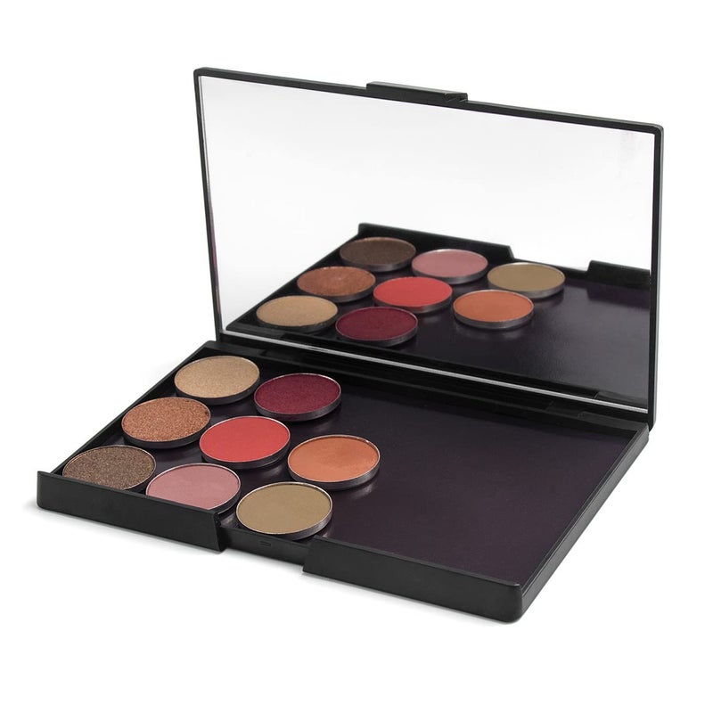 TUOKING Makeup Magnetic Palette with Mirror and 20Pcs Metal Stickers Empty Storage Palette for Eyeshadow Powder Highlighter, Black - Image 3