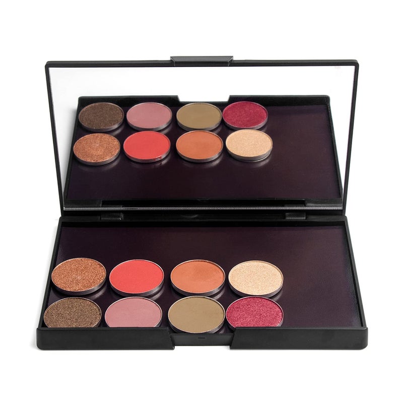 TUOKING Makeup Magnetic Palette with Mirror and 20Pcs Metal Stickers Empty Storage Palette for Eyeshadow Powder Highlighter, Black - Image 4