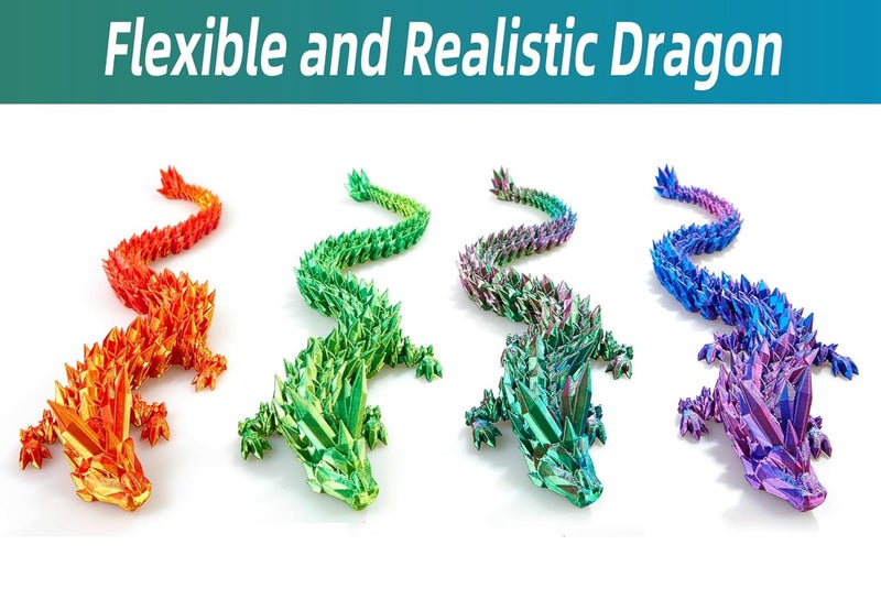 NYENEIL 2pcs 3D Printed Dragon Egg  Multi Color Articulated Dragon Egg  Home Office Decor Executive Desk Toys (Cyan Blue Green) - Image 4