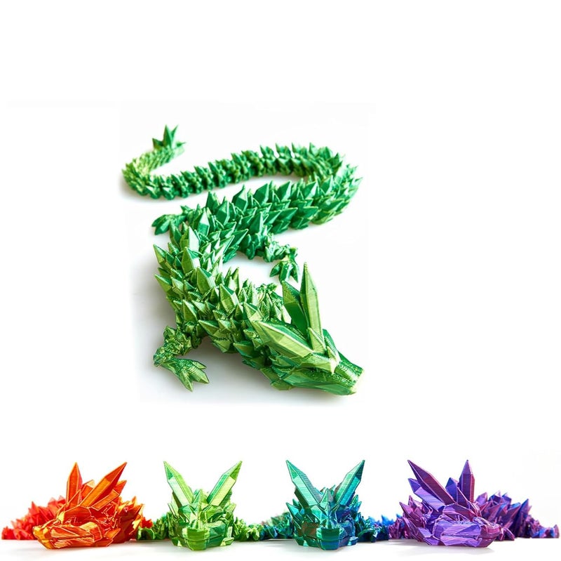 NYENEIL 2pcs 3D Printed Dragon Egg  Multi Color Articulated Dragon Egg  Home Office Decor Executive Desk Toys (Cyan Blue Green) - Image 2