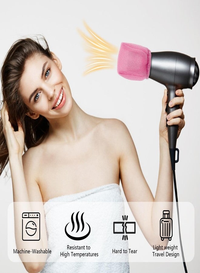 Tearom 2Pcs Travel Hair Diffuser for Hair Dryer - Compact and Portable (5.12x3.15) Travel Hair Dryer Diffuser Sock‌ Made of Soft, Heat-Resistant and Flexible Foam, Tear-Resistant and Reusable(Pink) - Image 4