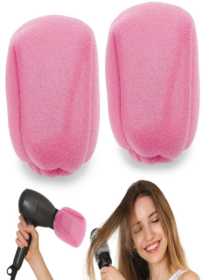 Tearom 2Pcs Travel Hair Diffuser for Hair Dryer - Compact and Portable (5.12x3.15) Travel Hair Dryer Diffuser Sock‌ Made of Soft, Heat-Resistant and Flexible Foam, Tear-Resistant and Reusable(Pink) - Image 1