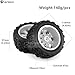 Chanmoo 110 RC Monster Truck Tires and Hard Plastic Wheels 12mm Hex Off Road Truck Tyres for 110 Scale Short Course Truck Car Traxxas XMaxx ERevo Summit Kyosho 144001 HSP 94188 94111 4PCS Black - Image 4