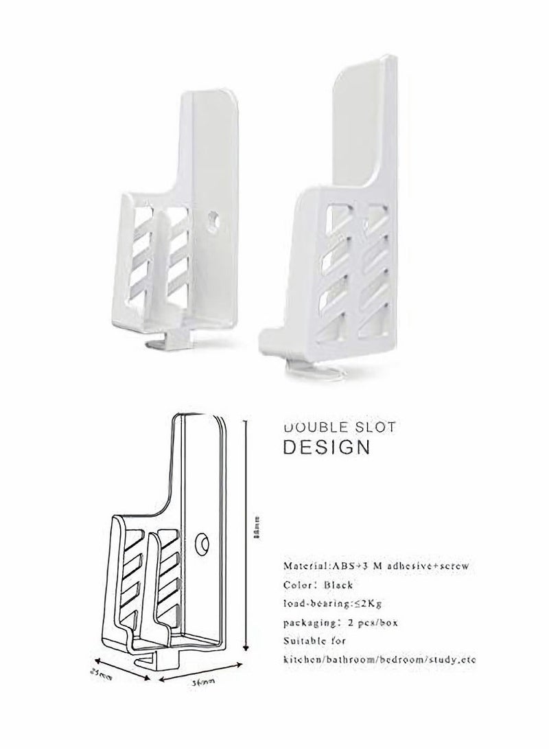 Wall Mount Holder, Wall Mount Universal Dock for Tablet or Phone, Damage-Free Compatible with ipad iPhone/ Tablet/ Kindle /e-Book/ Fixed by 3M Adhesive or Screws - Image 4