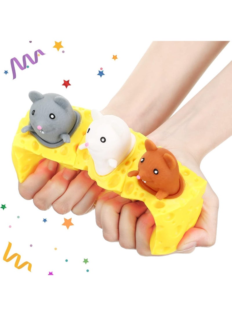 Bukela 3-Piece Mouse in Cheese Stress Ball,Sensory Toy,Anxiety Relief,Party Favors,Birthday Gifts - Image 3