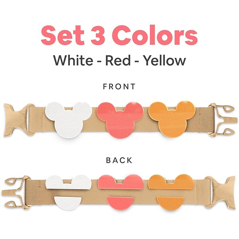 SAMARKAND Womens Accessories, Mouse Head Belt and Bag clip 3PCS (1.5x2x0.4in) - Mickey Bag Clip, Mickey Ears, Mouse Ears, Minnie Ears for Women - Image 2