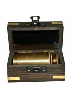 M.A & SONS COMPASS MA SONS Collectible Antique Vintage Brass 6 Maritime Telescope with Wooden Box  - Image 5
