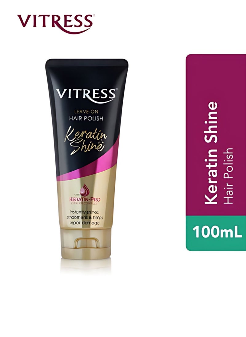 VITRESS - Hair Polish Leave-On Keratin Shine with Keratin-Pro Vitamin Complex for damage repair 100ml - Image 1