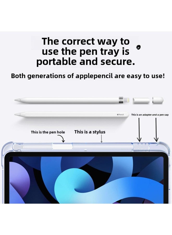 Suitable For Ipad10 Pen Slot Protective Cover 10.9 Inch Airbag Anti-fall Air45 Protective Shell Pro11 Transparent Shell-Color:Light Green-Applicable Model:PRO 11 Inch 2024 - Image 4