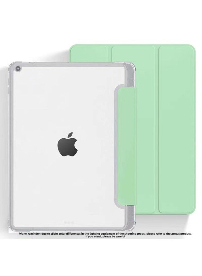 Suitable For Ipad10 Pen Slot Protective Cover 10.9 Inch Airbag Anti-fall Air45 Protective Shell Pro11 Transparent Shell-Color:Light Green-Applicable Model:PRO 11 Inch 2024 - Image 1