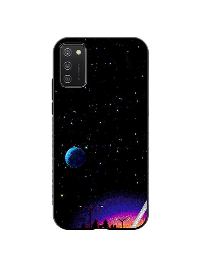 VR CREATIVE Protective Case Cover For Samsung Galaxy A03s 8-Bit Pixel Galaxy Design Multicolour - Image 1