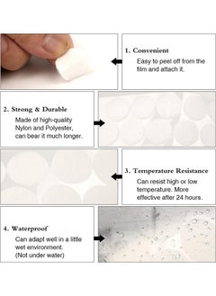 HY Self Adhesive Dots, Tapes Sticky Back Coins Dots with Hook and Loop Velcro Round Pads, 15mm Diameter Strong Waterproof Round Dot, Dots with Adhesive for Home Office School 600Pcs 300 Pairs  - Image 2