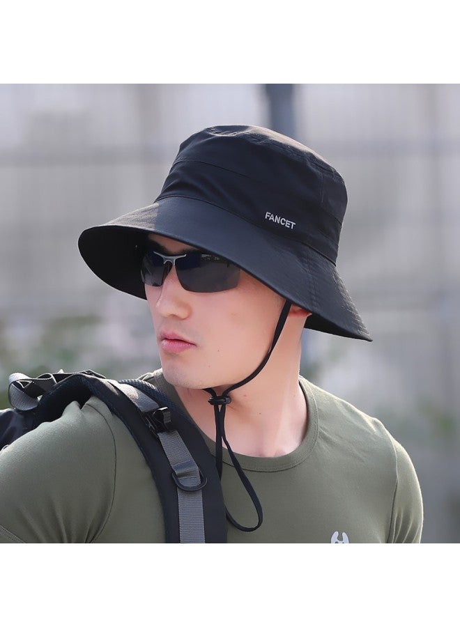 Fancet Men's Hat, Autumn Outdoor Hiking Fisherman Hat, Travel Sun Protection Wide-brimmed Bucket Hat, Uv Protection Fishing Sunshade Hat - Image 1