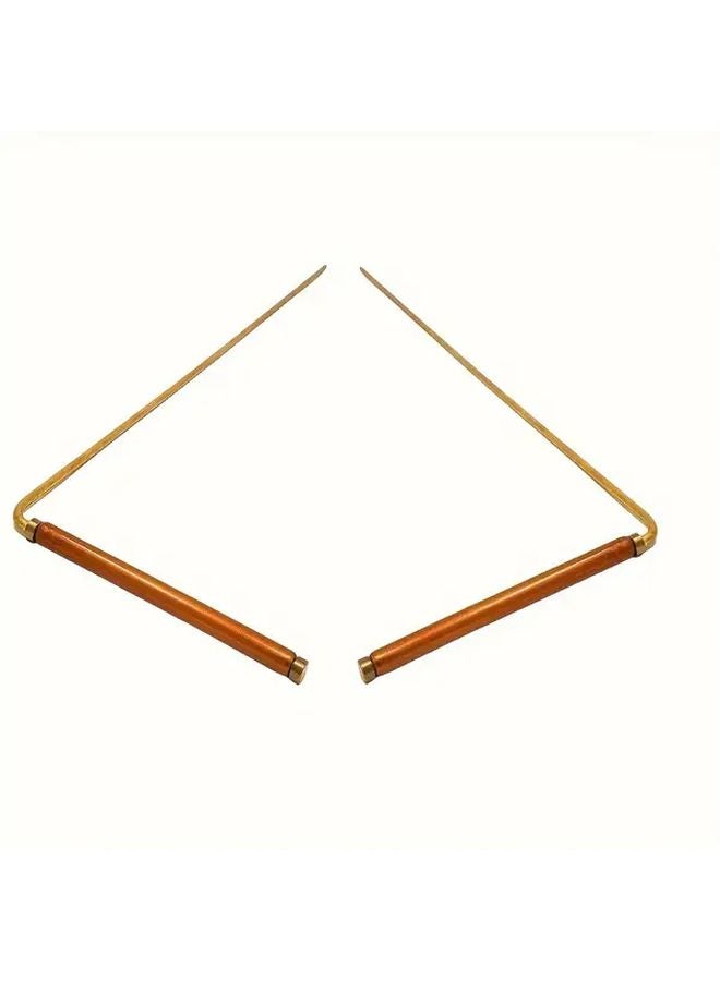 2pcs Two Color Copper Dowsing Rods For Metal Detection Divination And Ghost Hunting Tools - Image 1