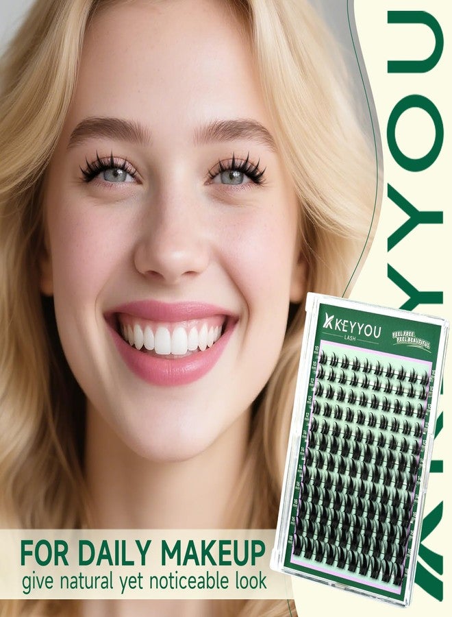 KEYYOU LASH Manga Lashes Clusters Fairy Cluster Eyelash Extensions Wispy False Eyelashes Natural Lash Clusters Individual Lashes Fake Eyelashes D Curl Extension with Spikes(F02,10-18mm) - Image 2