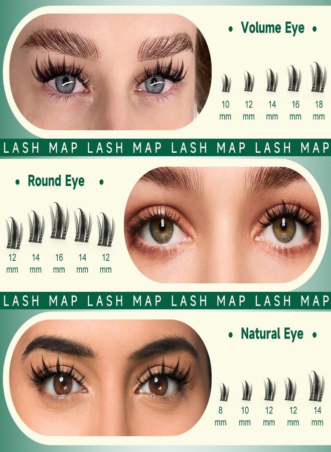 KEYYOU LASH Manga Lashes Clusters Fairy Cluster Eyelash Extensions Wispy False Eyelashes Natural Lash Clusters Individual Lashes Fake Eyelashes D Curl Extension with Spikes(F02,10-18mm) - Image 3