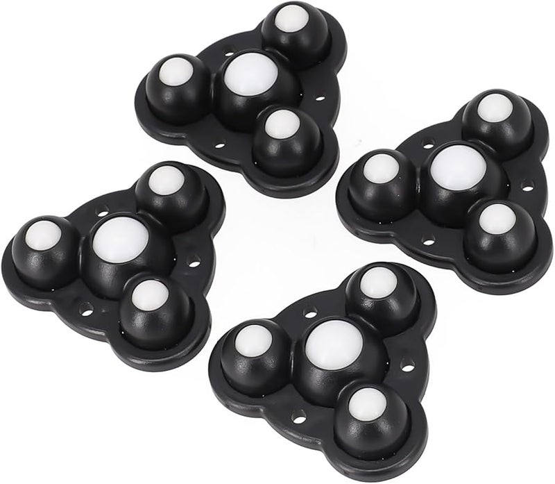 4 Pcs Heavy Duty Nylon Ball Casters 300g Silent 360 Degree Swivel Wheels For Furniture - Image 2