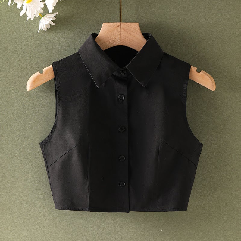 Fake Collar Womens Korean Style Vertical Collar All-match Princess Collar White Fake Collar Autumn and Winter Sweater Sweater Decorative Shirt Collar Black pointed collar