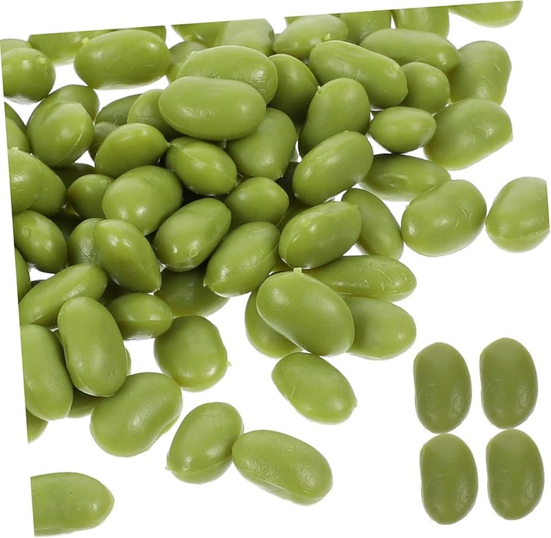 Artificial Green Bean Models Faux Greenery Decor Single Piece Outdoor Food Toy - Image 1
