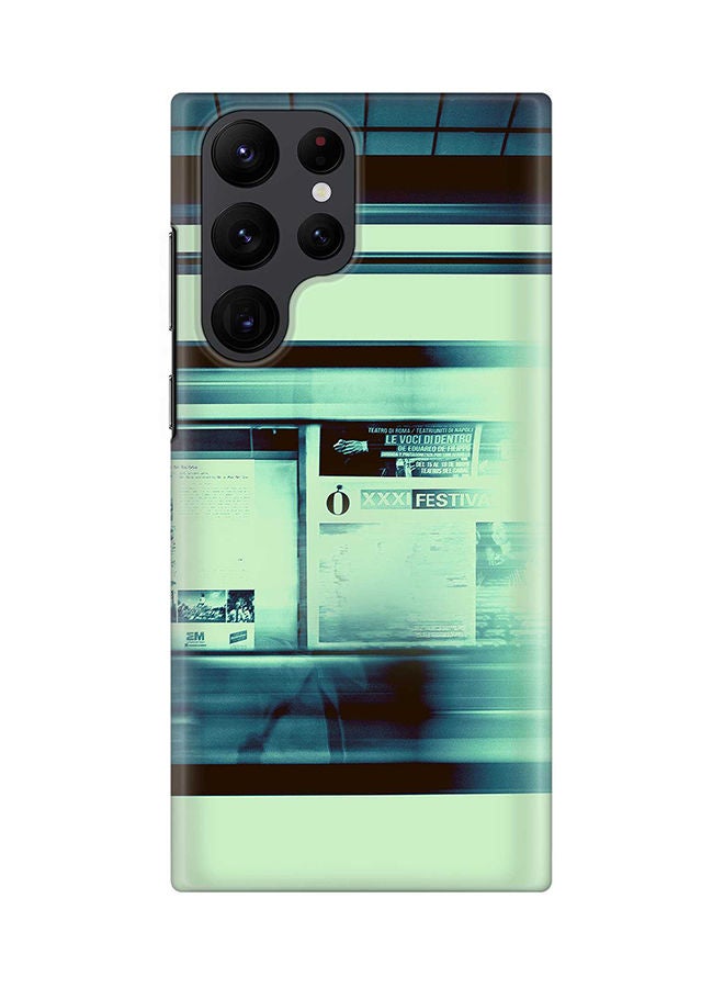 Stylizedd Case for Samsung Galaxy S22 Ultra 5G Snap Case Slim Snap Classic Series Shield Matte Finish Print - Blurry Station - Image 1