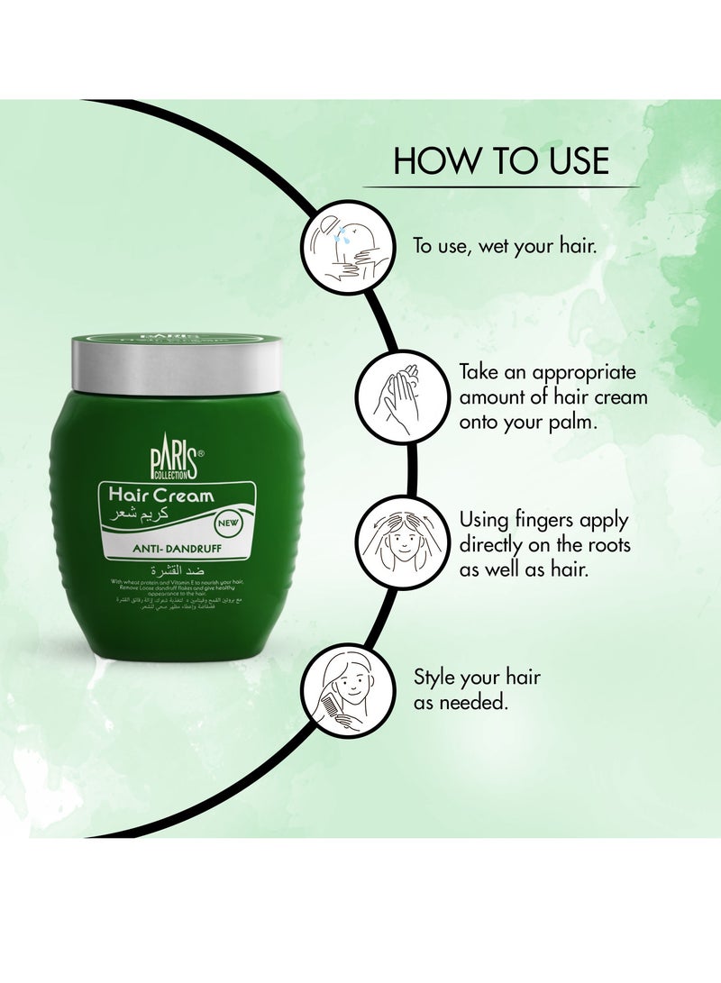 Paris Collection Anti Dandruff Hair Cream Unisex 475ml - Image 2