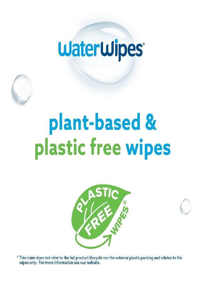 WaterWipes - WaterWipes Plastic-Free Original Baby Wipes, 99.9% Water Based Wipes, Unscented & Hypoallergenic for Sensitive Skin, 240 Count (4 packs), Packaging May Vary - Image 1