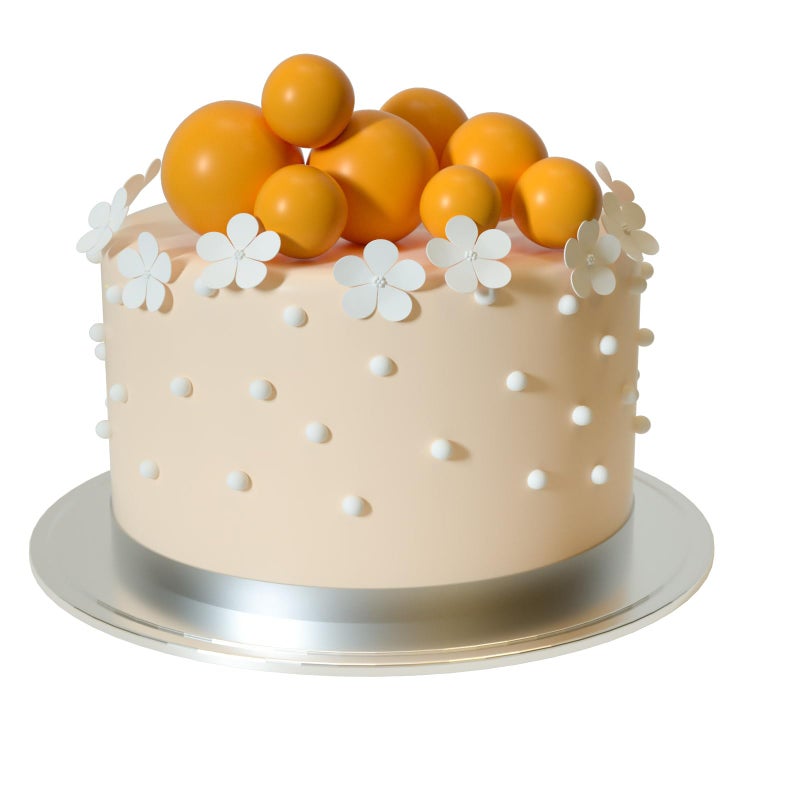 ASTARON 20 Pcs Ball Cake Topper Decorations Mini Balloons Cake Topper Sticks Orange Balls Cake Picks Cake Topper Balls Cake Decorations for Wedding Birthday Cake Decorations - Image 5