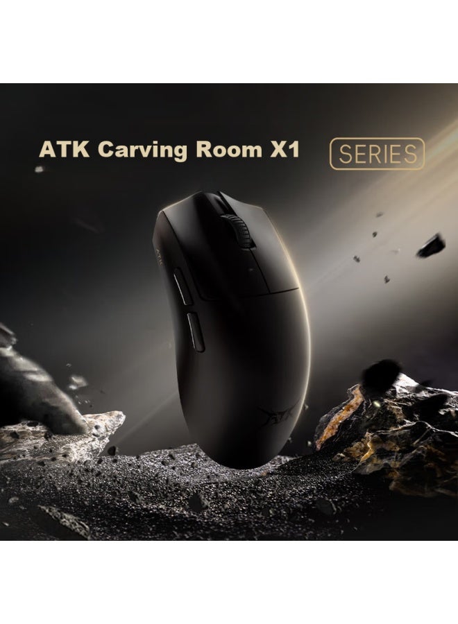 Atk Leikong X1 Lightweight Wireless Mouse For Gaming, E-sports And Office Use, Wired/bluetooth/wireless Three-mode Flagship Mouse With Ergonomic Design, X1 Master Star Flash Edition White - Image 1