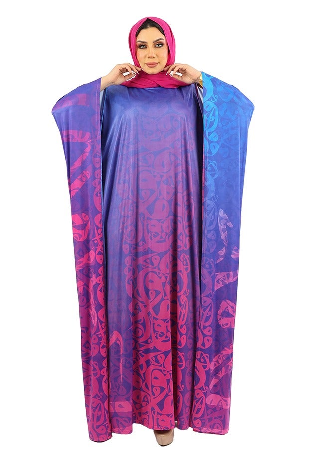 Zmurud Jersey Jalabiya- printed  - Image 1