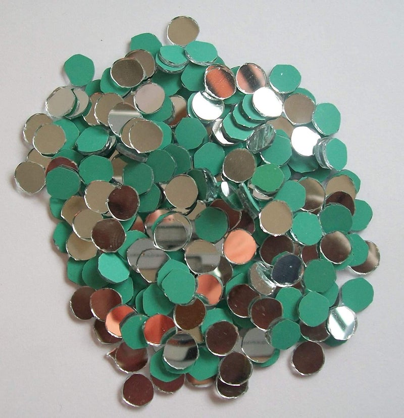 OMX Front Mirror Back Green Round Glass Beads for Decoration Art (8mm) - 500 Pcs - Image 3