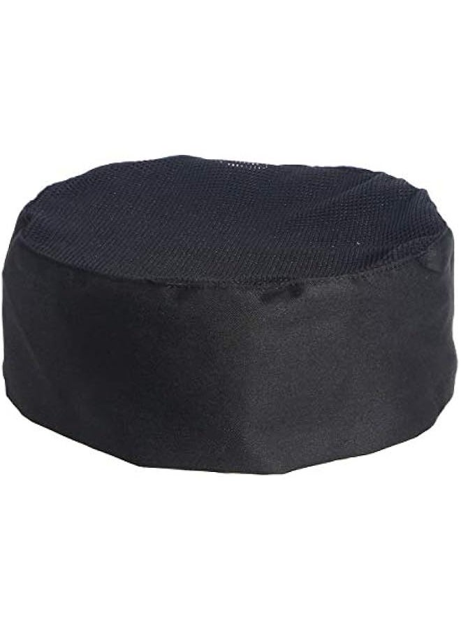 Generic - Black Chefs Hat with Breathable Mesh Top, Adjustable Chefs Cap for Women Men Kithchen Caps Sushi Chef Hat Professional Chef Hat 7 1/8 - Image 1