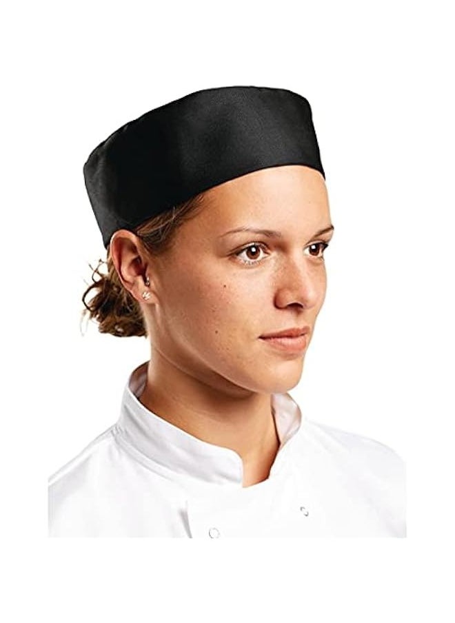 Generic - Black Chefs Hat with Breathable Mesh Top, Adjustable Chefs Cap for Women Men Kithchen Caps Sushi Chef Hat Professional Chef Hat 7 1/8 - Image 1