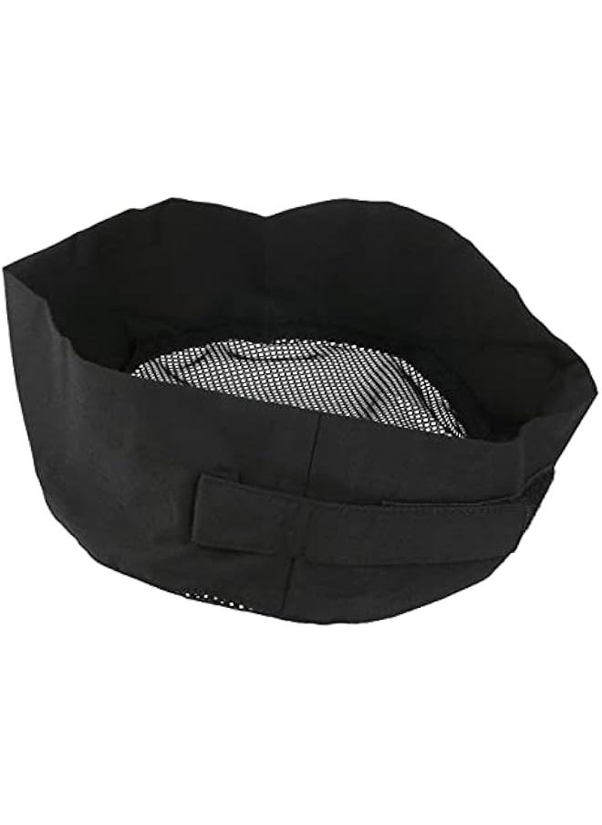 Generic - Black Chefs Hat with Breathable Mesh Top, Adjustable Chefs Cap for Women Men Kithchen Caps Sushi Chef Hat Professional Chef Hat 7 1/8 - Image 1