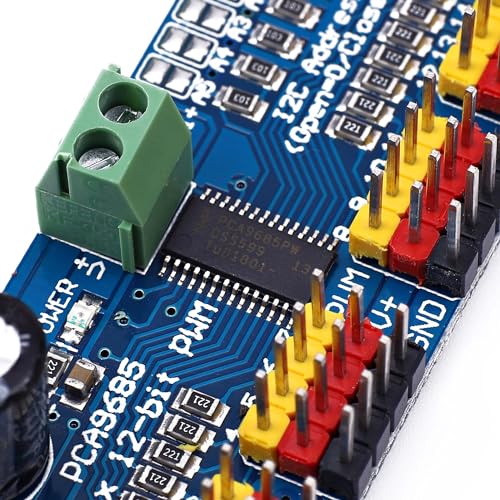 Teyleten Robot PCA9685 16 Channel 12 bit PWM Servo Motor Driver I2C IIC Module for MG90S SG90 MG995 Compatible with Arduino Raspberry Pi (2pcs) - Image 5