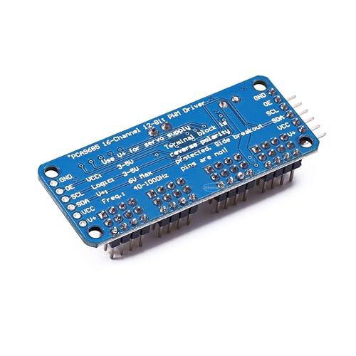 Teyleten Robot PCA9685 16 Channel 12 bit PWM Servo Motor Driver I2C IIC Module for MG90S SG90 MG995 Compatible with Arduino Raspberry Pi (2pcs) - Image 4