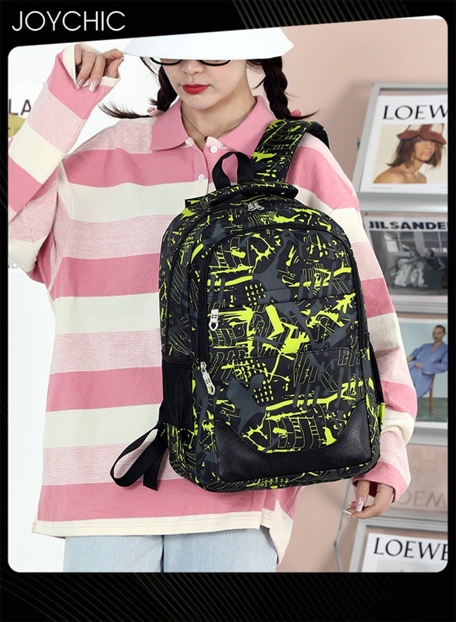 Joychic 3-Piece New Style Preppy Backpack Casual Travel Daypack Large Capacity Wear-resistant School Bag for Middle High Students - Image 4