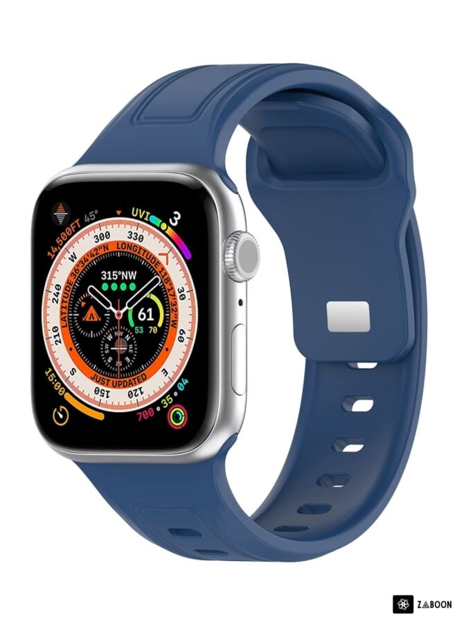 Zaboon - Apple Watch Ultra 49mm Square Buckle Silicone Watch Band - Image 1