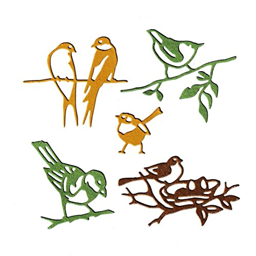NVZBL 6pcs Birds Nest Animal Cutting Dies, Leaves Tree Branch Die Cuts Metal Embossing Stencils Template Mould for Card Scrapbooking and DIY Craft Album Paper Card Decor - Image 3