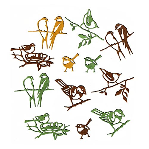 NVZBL 6pcs Birds Nest Animal Cutting Dies, Leaves Tree Branch Die Cuts Metal Embossing Stencils Template Mould for Card Scrapbooking and DIY Craft Album Paper Card Decor - Image 4