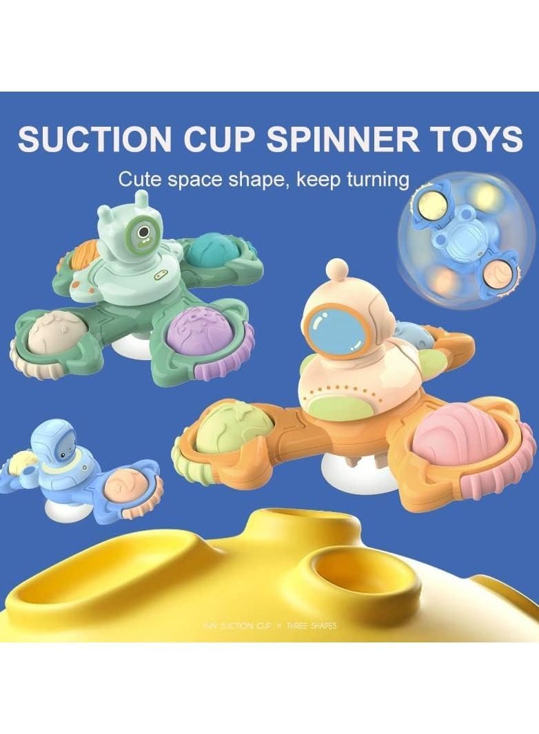 Y&D Suction Cup Spinner Toys3 Pack Baby Montessori Sensory Educational Learning Toy Infant Bath Teething Travel Fidget - Image 1